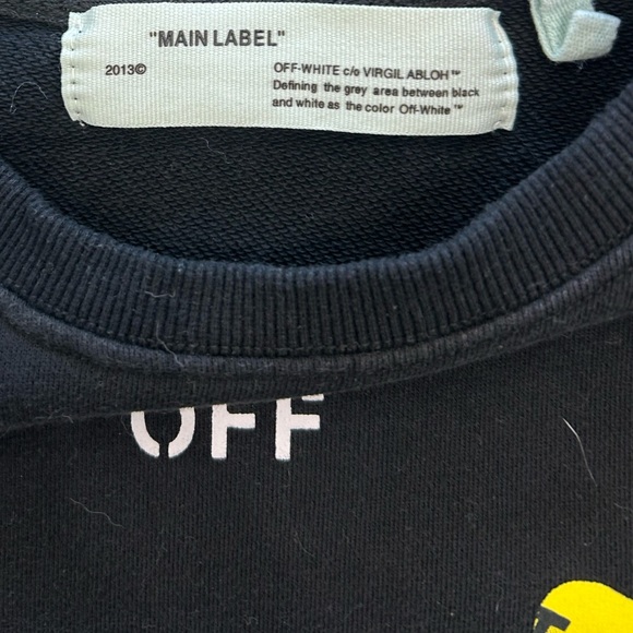 Off-White “Do Not Cross” Temperature Crewneck Size L - Picture 2 of 4